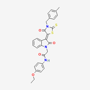 N-(4-ethoxyphenyl)-2-{(3Z)-3-[3-(4-methylbenzyl)-4-oxo-2-thioxo-1,3-thiazolidin-5-ylidene]-2-oxo-2,3-dihydro-1H-indol-1-yl}acetamide