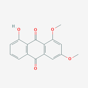 molecular formula C16H12O5 B1201779 1,3-二甲氧基-8-羟基-9,10-蒽醌 