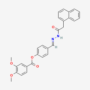 4-(2-(1-Naphthylacetyl)carbohydrazonoyl)phenyl 3,4-dimethoxybenzoate