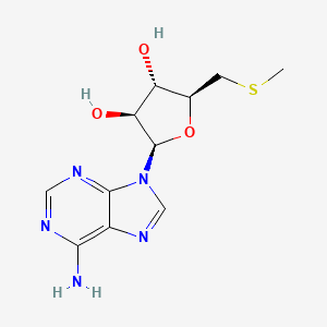 molecular formula C11H15N5O3S B1201787 (2R,3S,4S,5S)-2-(6-aminopurin-9-yl)-5-(methylsulfanylmethyl)oxolane-3,4-diol CAS No. 53458-28-9