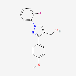 molecular formula C17H15FN2O2 B12017870 (1-(2-Fluorophenyl)-3-(4-methoxyphenyl)-1H-pyrazol-4-YL)methanol CAS No. 618383-20-3