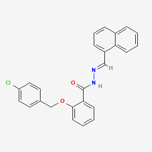 molecular formula C25H19ClN2O2 B12017894 2-((4-Chlorobenzyl)oxy)-N'-(1-naphthylmethylene)benzohydrazide CAS No. 347864-60-2