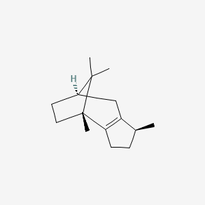 molecular formula C15H24 B1201792 [1S-(1alpha,4alpha,7alpha)]-1,2,3,4,5,6,7,8-octahydro-1,4,9,9-tetramethyl-4,7-methanoazulene CAS No. 514-51-2