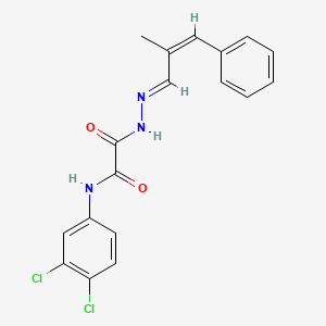 N-(3,4-dichlorophenyl)-N'-[(E)-[(Z)-2-methyl-3-phenylprop-2-enylidene]amino]oxamide