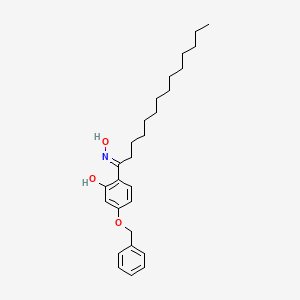 molecular formula C27H39NO3 B12017992 2-[(E)-N-hydroxy-C-tridecylcarbonimidoyl]-5-phenylmethoxyphenol 