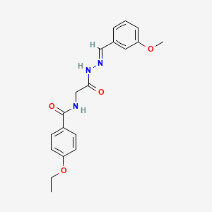 molecular formula C19H21N3O4 B12017996 4-Ethoxy-N-(2-(2-(3-methoxybenzylidene)hydrazino)-2-oxoethyl)benzamide CAS No. 765298-57-5