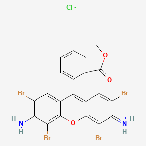molecular formula C21H13Br4ClN2O3 B1201801 Tetrabromorhodamine 123 CAS No. 83796-96-7