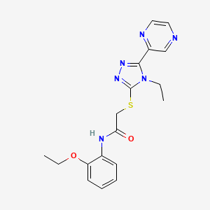 N-(2-Ethoxyphenyl)-2-((4-ethyl-5-(pyrazin-2-yl)-4H-1,2,4-triazol-3-yl)thio)acetamide