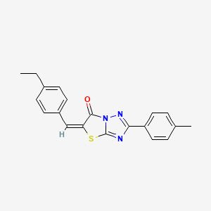 molecular formula C20H17N3OS B12018044 (5E)-5-(4-ethylbenzylidene)-2-(4-methylphenyl)[1,3]thiazolo[3,2-b][1,2,4]triazol-6(5H)-one CAS No. 606954-54-5