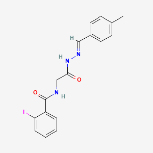 molecular formula C17H16IN3O2 B12018066 2-Iodo-N-(2-(2-(4-methylbenzylidene)hydrazino)-2-oxoethyl)benzamide CAS No. 765298-48-4