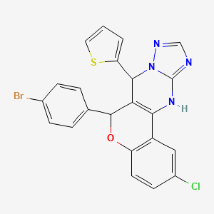 6-(4-Bromophenyl)-2-chloro-7-(2-thienyl)-7,12-dihydro-6H-chromeno[4,3-D][1,2,4]triazolo[1,5-A]pyrimidine