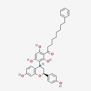 molecular formula C36H38O7 B1201808 (+)-肉豆蔻素 D 