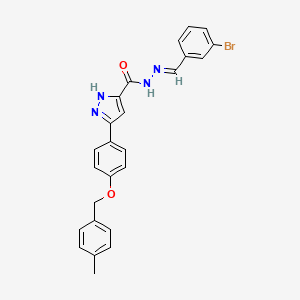 N'-(3-Bromobenzylidene)-3-(4-((4-ME-benzyl)oxy)PH)-1H-pyrazole-5-carbohydrazide