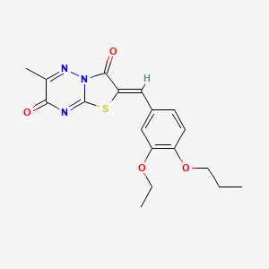 2-(3-Ethoxy-4-propoxybenzylidene)-6-methyl-2H-thiazolo[3,2-b][1,2,4]triazine-3,7-dione