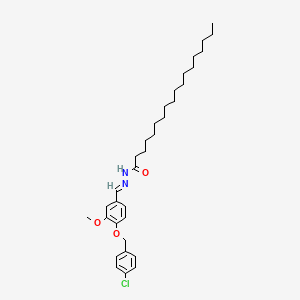 molecular formula C33H49ClN2O3 B12018206 N-[(E)-[4-[(4-chlorophenyl)methoxy]-3-methoxyphenyl]methylideneamino]octadecanamide 