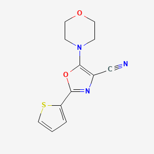 molecular formula C12H11N3O2S B1201821 5-(4-Morpholinyl)-2-thiophen-2-yl-4-oxazolecarbonitrile 