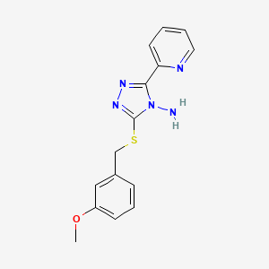 3-((3-Methoxybenzyl)thio)-5-(2-pyridinyl)-4H-1,2,4-triazol-4-ylamine