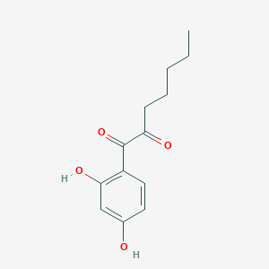 molecular formula C13H16O4 B1201823 1-(2,4-二羟基苯基)庚烷-1,2-二酮 