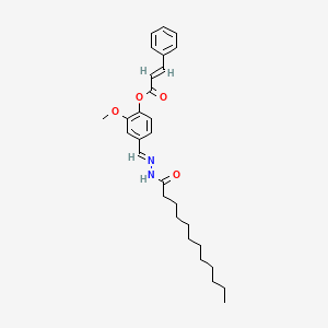 molecular formula C29H38N2O4 B12018247 4-(2-Dodecanoylcarbohydrazonoyl)-2-methoxyphenyl 3-phenylacrylate CAS No. 769153-99-3