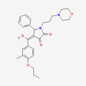 3-hydroxy-4-(3-methyl-4-propoxybenzoyl)-1-[3-(4-morpholinyl)propyl]-5-phenyl-1,5-dihydro-2H-pyrrol-2-one