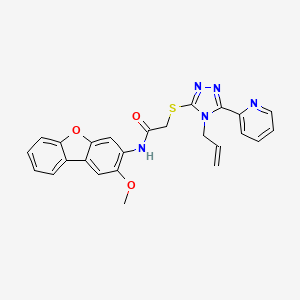 2-{[4-Allyl-5-(2-pyridinyl)-4H-1,2,4-triazol-3-yl]sulfanyl}-N-(2-methoxydibenzo[b,d]furan-3-yl)acetamide