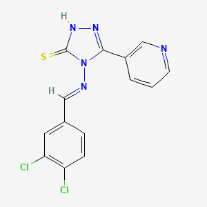 4-((3,4-Dichlorobenzylidene)amino)-5-(3-pyridinyl)-4H-1,2,4-triazole-3-thiol