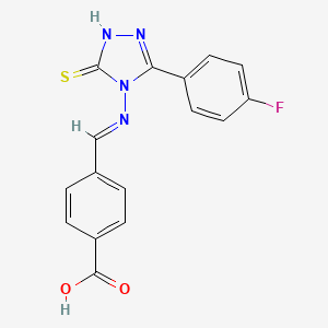 4-(((3-(4-Fluorophenyl)-5-thioxo-1H-1,2,4-triazol-4(5H)-yl)imino)methyl)benzoic acid