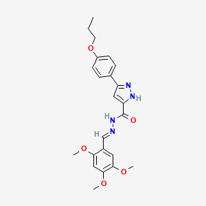 3-(4-propoxyphenyl)-N'-[(E)-(2,4,5-trimethoxyphenyl)methylidene]-1H-pyrazole-5-carbohydrazide