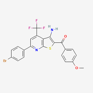 [3-Amino-6-(4-bromophenyl)-4-(trifluoromethyl)thieno[2,3-b]pyridin-2-yl](4-methoxyphenyl)methanone