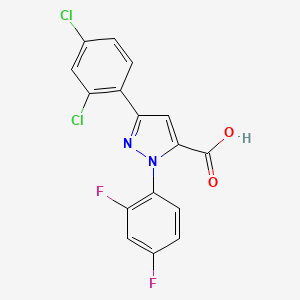 3-(2,4-Dichlorophenyl)-1-(2,4-difluorophenyl)-1H-pyrazole-5-carboxylic acid