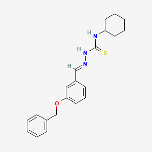 1-cyclohexyl-3-[(E)-(3-phenylmethoxyphenyl)methylideneamino]thiourea