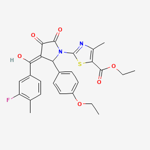 ethyl 2-{2-(4-ethoxyphenyl)-3-[(3-fluoro-4-methylphenyl)carbonyl]-4-hydroxy-5-oxo-2,5-dihydro-1H-pyrrol-1-yl}-4-methyl-1,3-thiazole-5-carboxylate