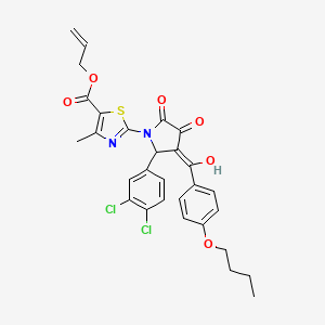 Allyl 2-[3-(4-butoxybenzoyl)-2-(3,4-dichlorophenyl)-4-hydroxy-5-oxo-2,5-dihydro-1H-pyrrol-1-YL]-4-methyl-1,3-thiazole-5-carboxylate