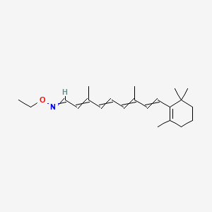 molecular formula C22H33NO B1201848 N-ethoxy-3,7-dimethyl-9-(2,6,6-trimethylcyclohexen-1-yl)nona-2,4,6,8-tetraen-1-imine 