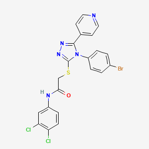 2-{[4-(4-bromophenyl)-5-(pyridin-4-yl)-4H-1,2,4-triazol-3-yl]sulfanyl}-N-(3,4-dichlorophenyl)acetamide