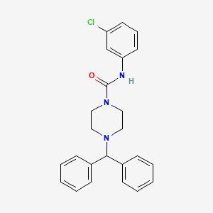 4-Benzhydryl-N-(3-chlorophenyl)-1-piperazinecarboxamide