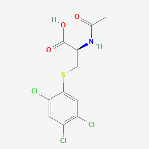 molecular formula C11H10Cl3NO3S B1201850 L-Cysteine, N-acetyl-S-(2,4,5-trichlorophenyl)- CAS No. 64636-24-4