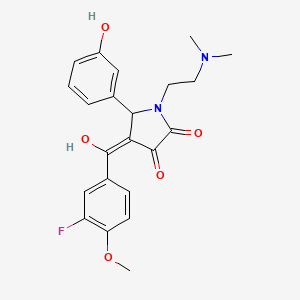 1-[2-(dimethylamino)ethyl]-4-(3-fluoro-4-methoxybenzoyl)-3-hydroxy-5-(3-hydroxyphenyl)-2,5-dihydro-1H-pyrrol-2-one