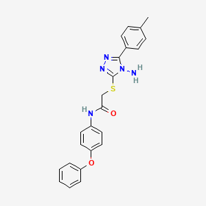 2-{[4-amino-5-(4-methylphenyl)-4H-1,2,4-triazol-3-yl]sulfanyl}-N-(4-phenoxyphenyl)acetamide