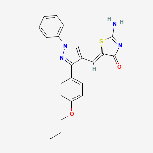 (5Z)-2-Imino-5-{[1-phenyl-3-(4-propoxyphenyl)-1H-pyrazol-4-YL]methylene}-1,3-thiazolidin-4-one