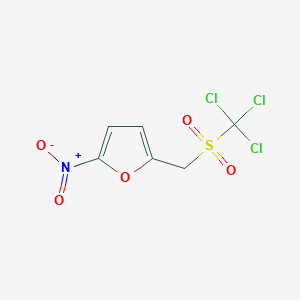 B12018666 2-Nitro-5-(trichloromethylsulfonylmethyl)furan CAS No. 68095-64-7