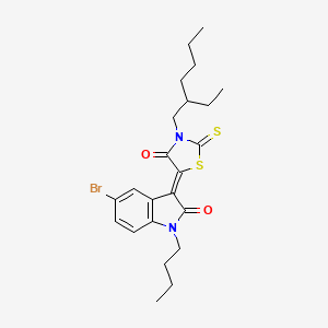 (3Z)-5-bromo-1-butyl-3-[3-(2-ethylhexyl)-4-oxo-2-thioxo-1,3-thiazolidin-5-ylidene]-1,3-dihydro-2H-indol-2-one