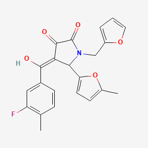 4-(3-fluoro-4-methylbenzoyl)-1-(2-furylmethyl)-3-hydroxy-5-(5-methyl-2-furyl)-1,5-dihydro-2H-pyrrol-2-one