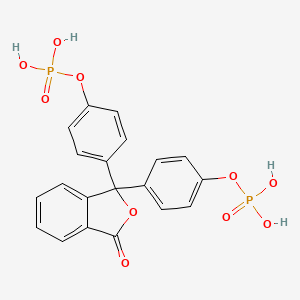 molecular formula C20H16O10P2 B1201871 1(3H)-异苯并呋喃酮，3,3-双[4-(膦酰氧基)苯基]- CAS No. 2090-82-6