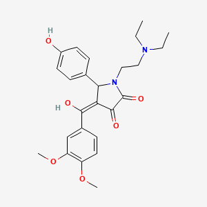 1-(2-(Diethylamino)ethyl)-4-(3,4-dimethoxybenzoyl)-3-hydroxy-5-(4-hydroxyphenyl)-1H-pyrrol-2(5H)-one