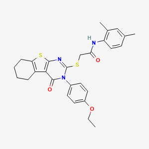 N-(2,4-dimethylphenyl)-2-{[3-(4-ethoxyphenyl)-4-oxo-3,4,5,6,7,8-hexahydro[1]benzothieno[2,3-d]pyrimidin-2-yl]sulfanyl}acetamide