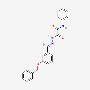 molecular formula C22H19N3O3 B12018747 2-(2-(3-(Benzyloxy)benzylidene)hydrazino)-2-oxo-N-phenylacetamide CAS No. 769147-39-9