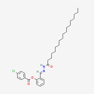 molecular formula C32H45ClN2O3 B12018749 2-(2-Stearoylcarbohydrazonoyl)phenyl 4-chlorobenzoate CAS No. 769149-65-7