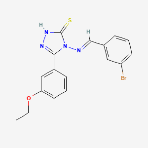 4-((3-Bromobenzylidene)amino)-3-(3-ethoxyphenyl)-1H-1,2,4-triazole-5(4H)-thione