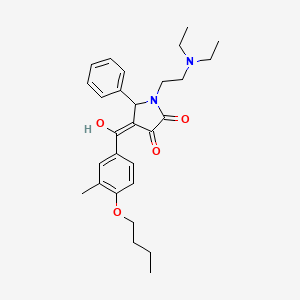 4-[(4-butoxy-3-methylphenyl)carbonyl]-1-[2-(diethylamino)ethyl]-3-hydroxy-5-phenyl-1,5-dihydro-2H-pyrrol-2-one